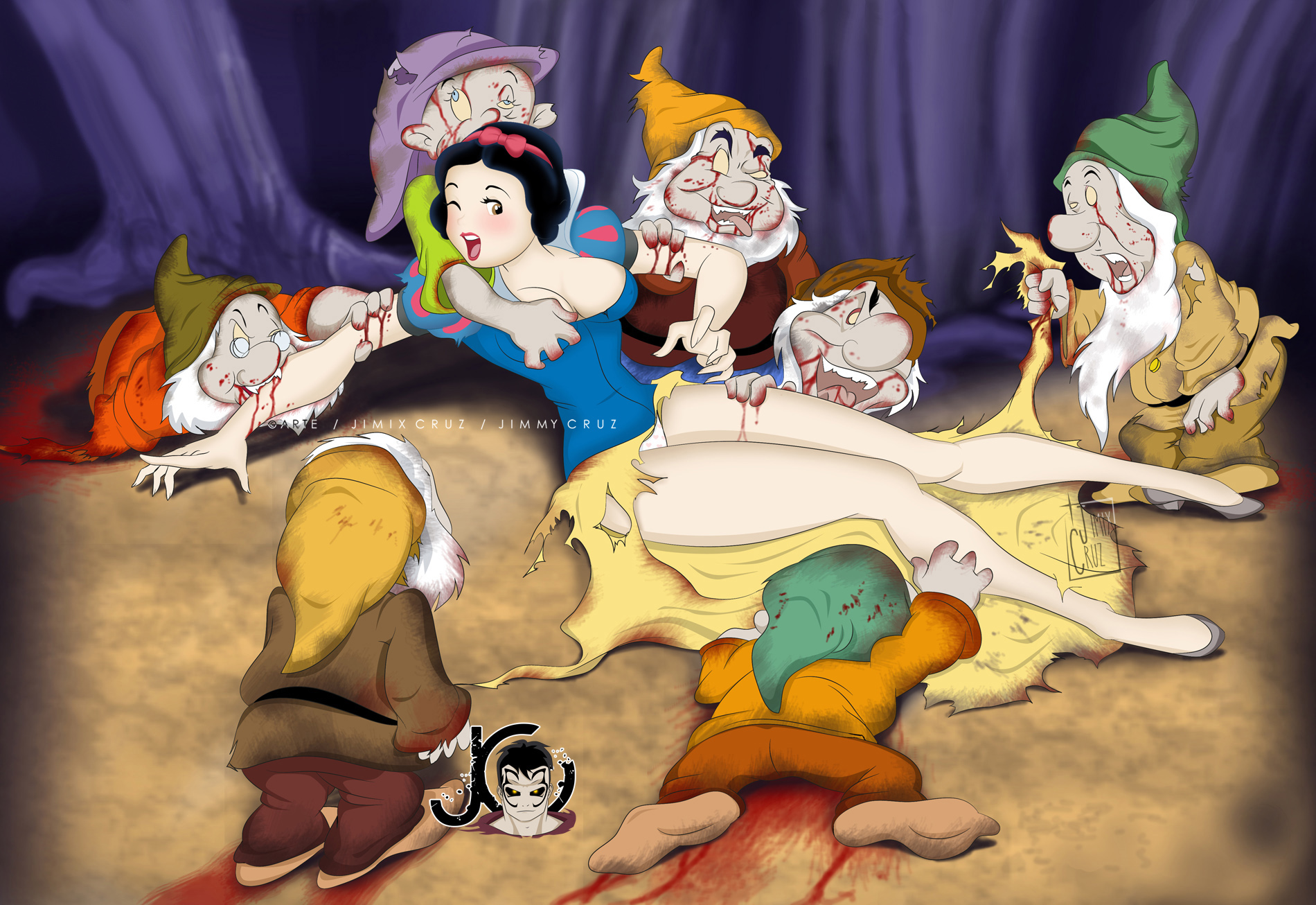 Porno snow white and the seven dwarfs. 